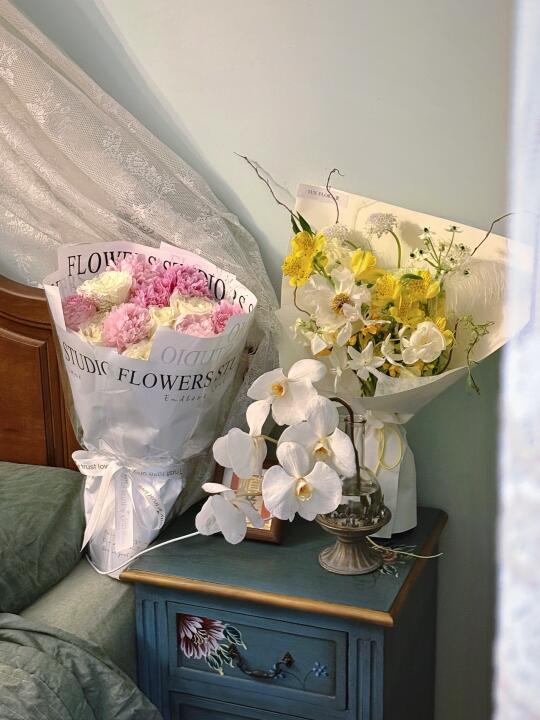 春天来了～有男人给我送花了🌸