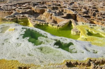 【Dallol火山】在埃塞俄比亚一个废弃村庄的附近,在Dallol火山周围被称为