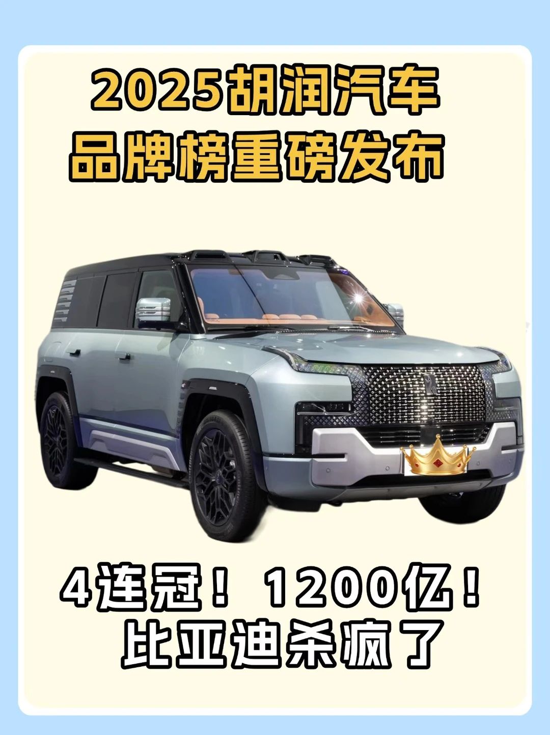 比亚迪四连冠！1200亿品牌价值赢麻了🔥