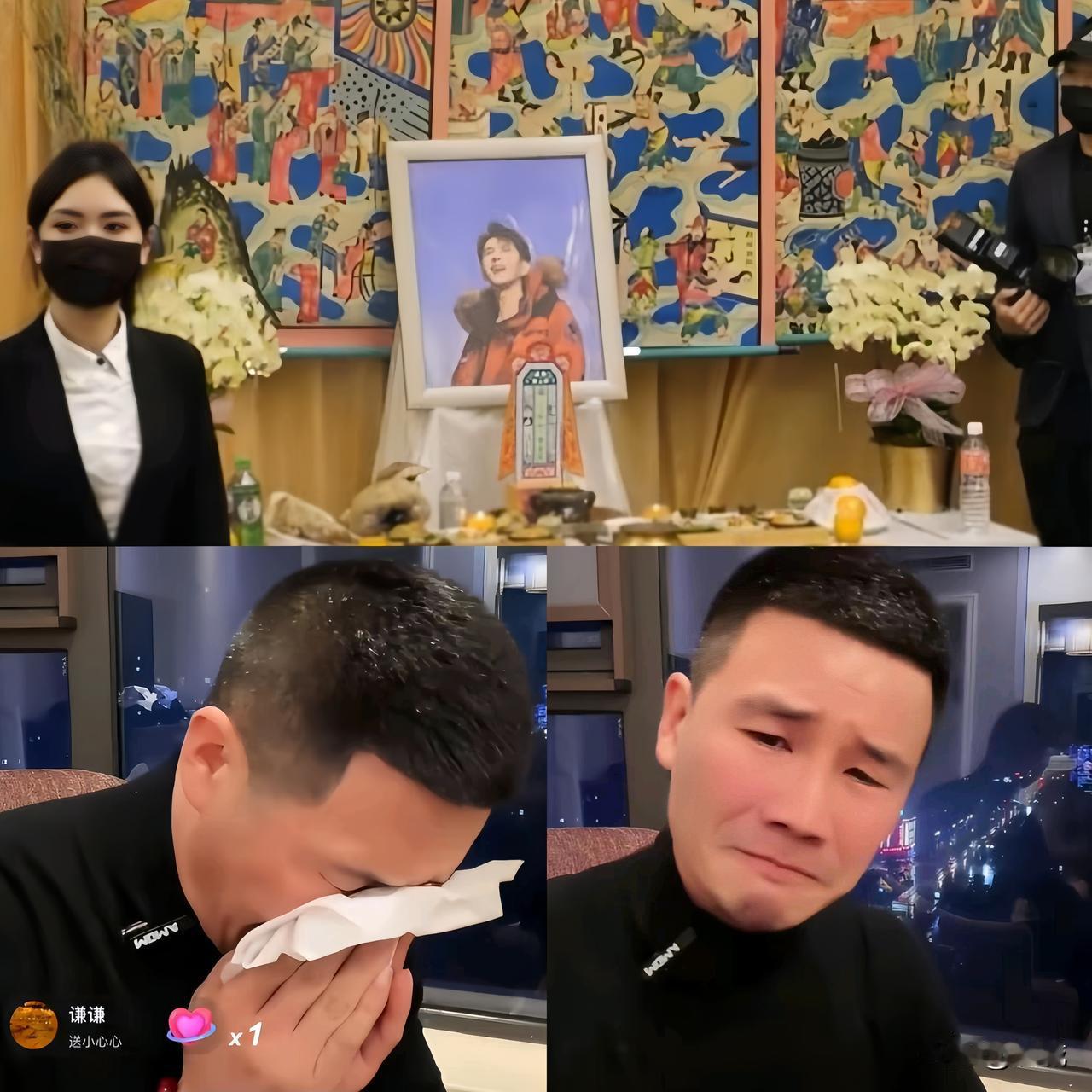 父亲去世一周年，
他在直播间里哭了。
这个总把体面挂在嘴边的男人，
第一次在镜头