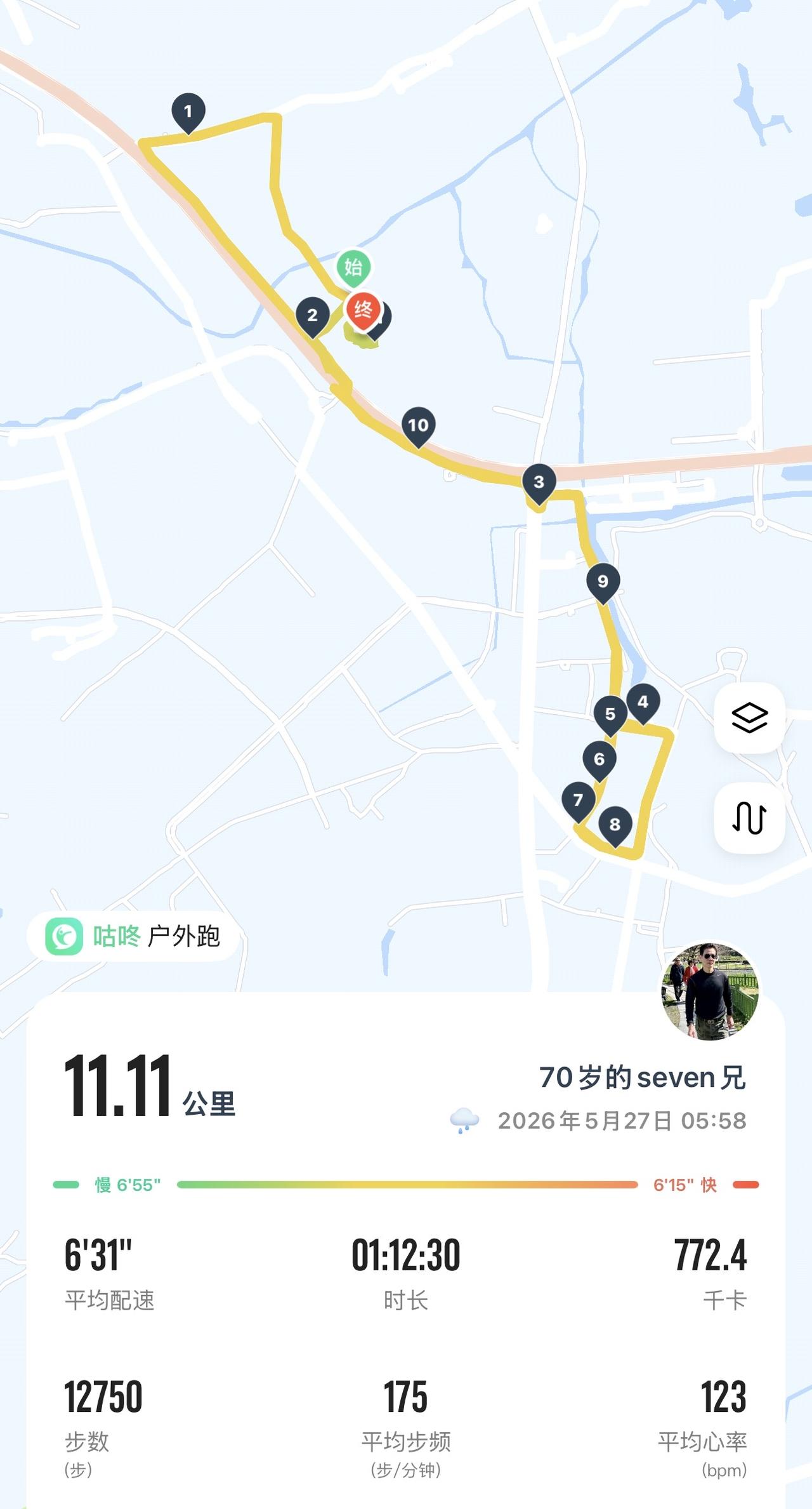 五月步履，横跨两国山河。十四次晨跑，一百五十三公里。从伦敦城隅到闲林水乡，长路辗