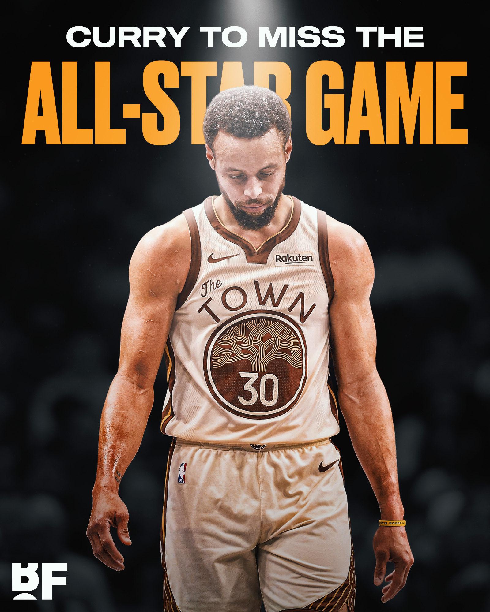 库里将缺席全明星我更关心的是，谁会补上这个空缺呢🤔库里因伤缺席全明星赛