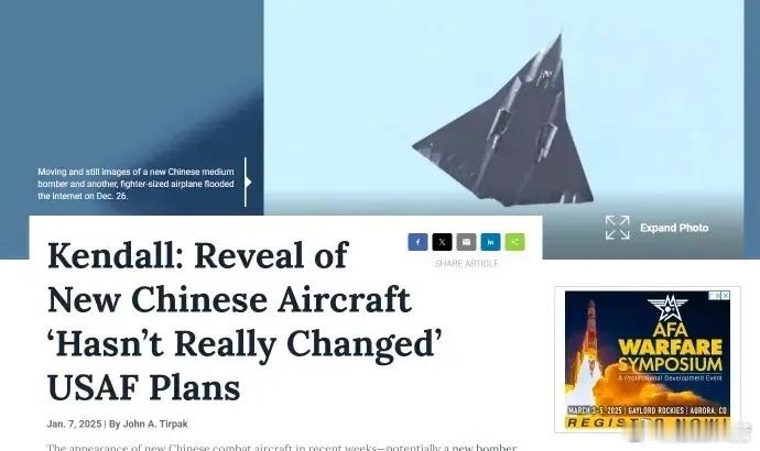 曾任美国空军飞行员的约翰·沃特金斯透露，歼36的功能堪比航空母舰，它能有效指挥歼