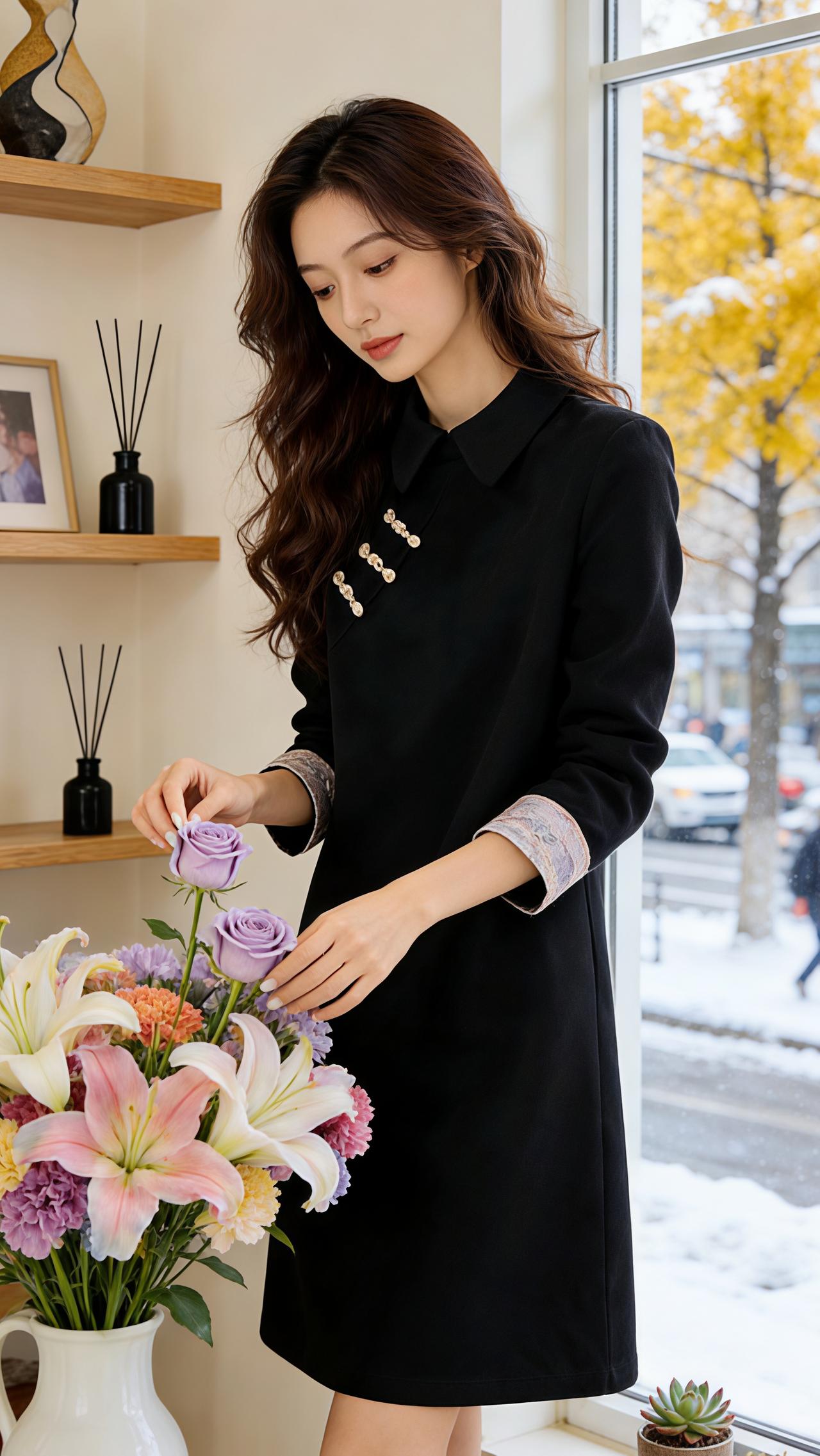 温柔穿搭 穿搭 新年穿搭 减龄气质 国风连衣裙