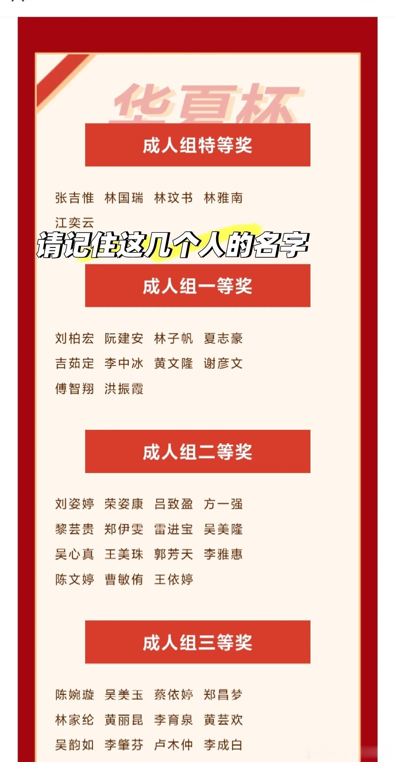 “华夏杯”大型连续剧，剧本都不敢这么演！起因是该比赛公布名单被热心书友发现名单上