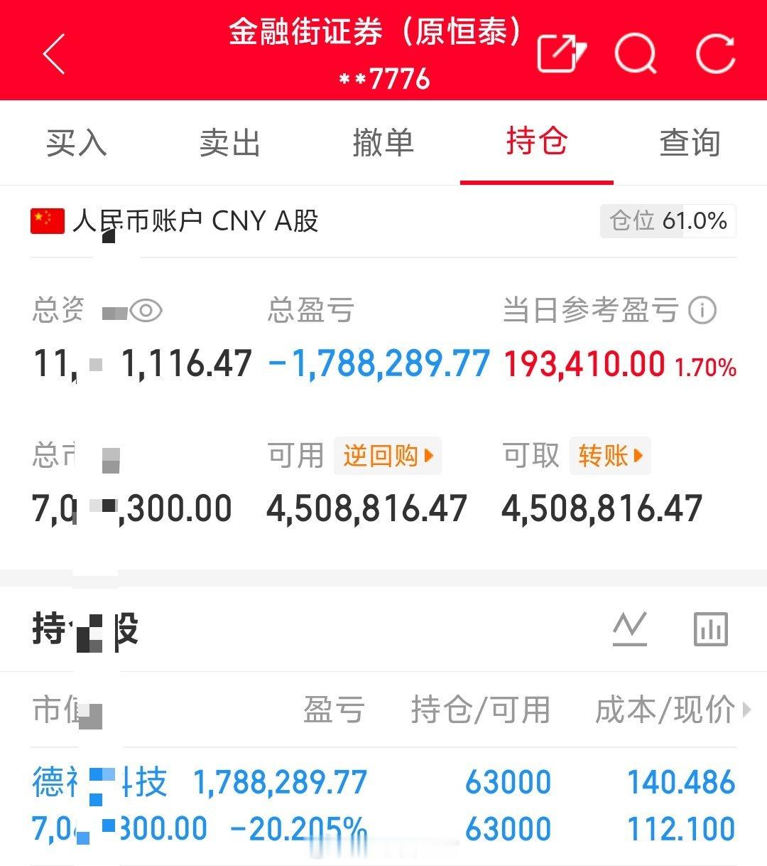 朱朱姐100万本金实盘操作，记录翻倍之旅！目前持仓；德福科技301511今日卖出