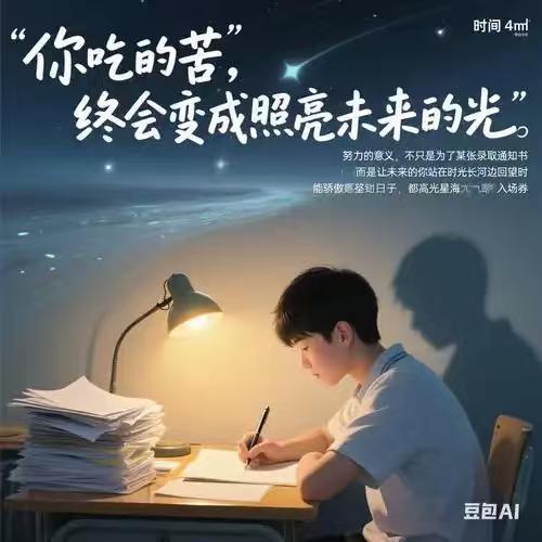 现在吃过的苦，都会变成未来的光。