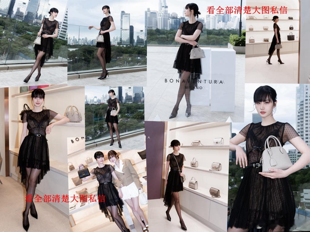 这是哪个女星？黑裙黑丝... 