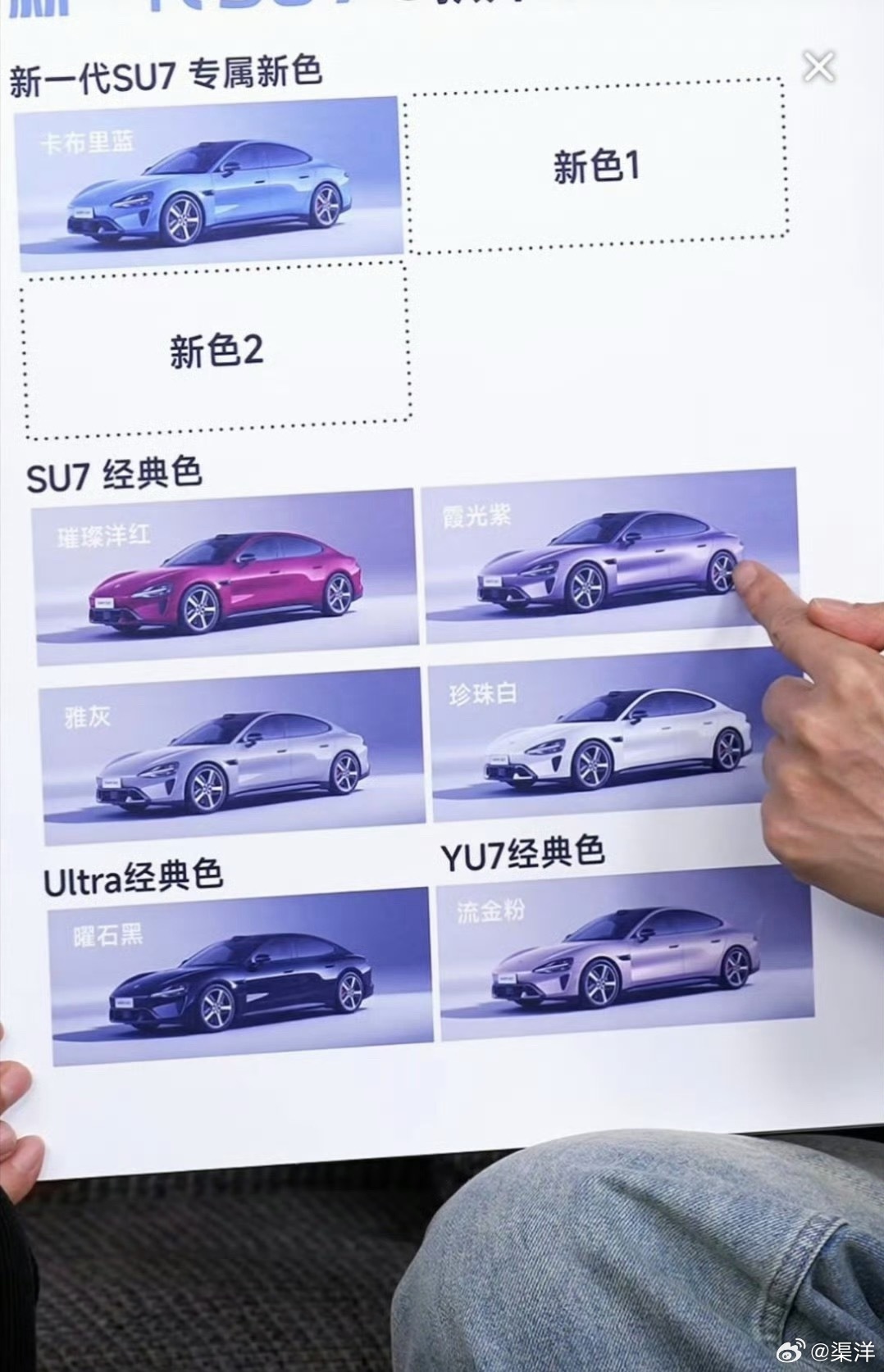 新一代小米SU7九款颜色公布了 7 款，是你们喜欢的吗？