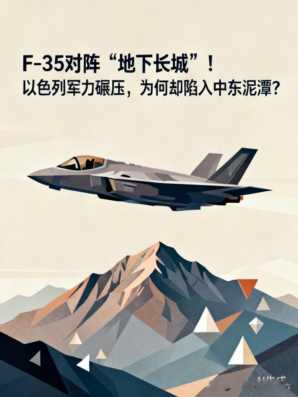 F-35对阵“地下长城”！以色列军力碾压，为何却陷入中东泥潭？
 
很多人看以伊