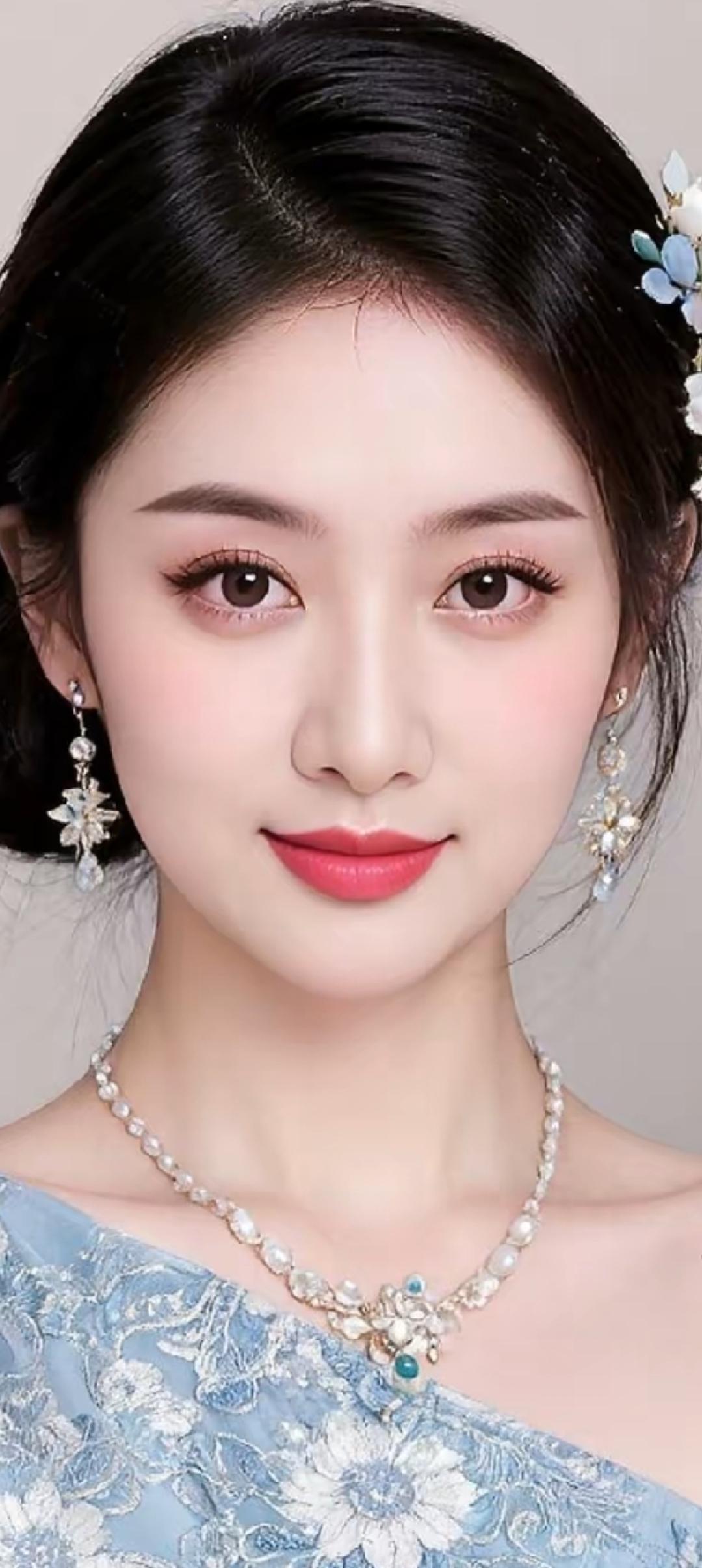 优雅蓝调，精致妆容，复古发饰，尽显东方古典美！