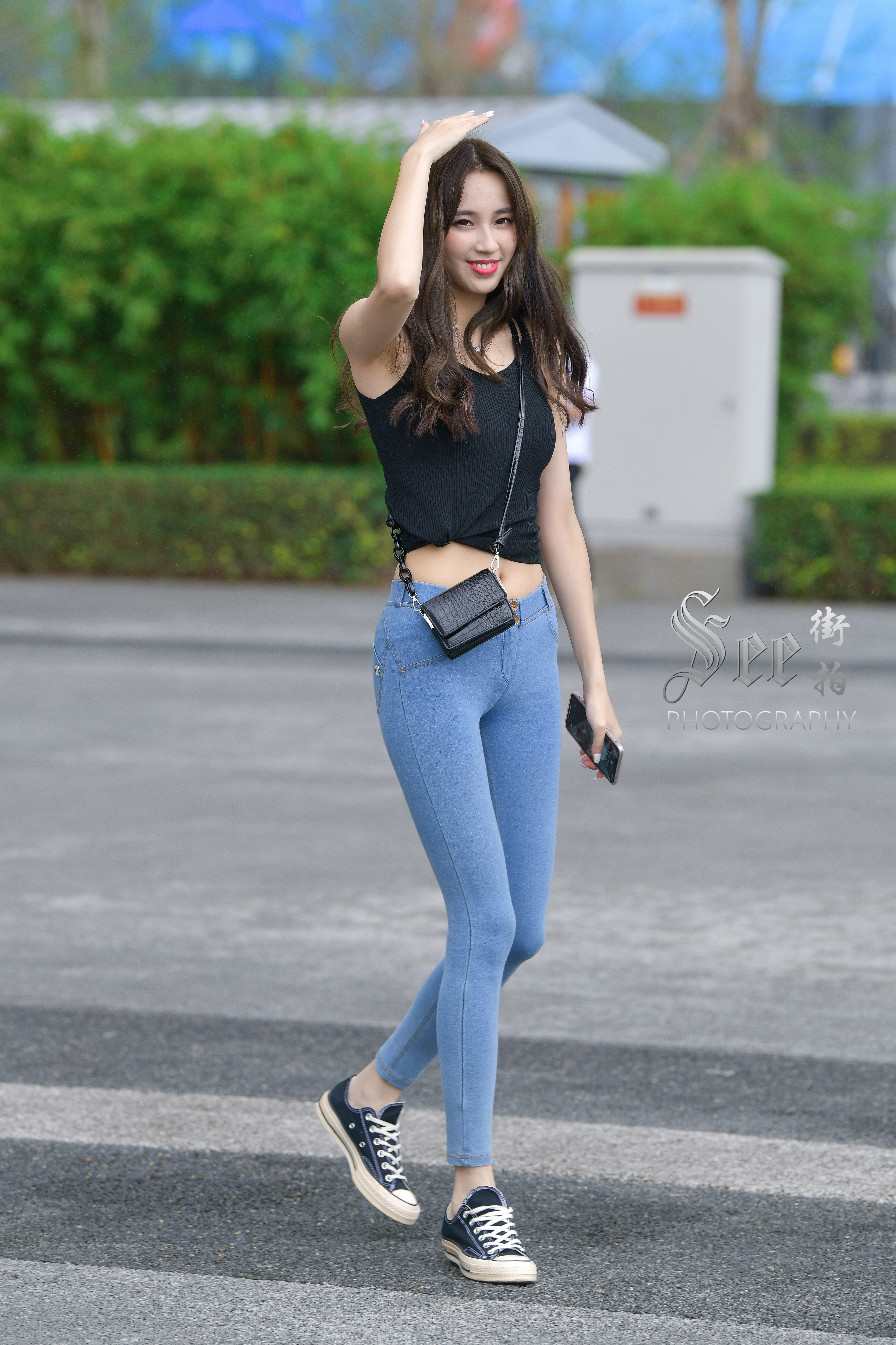 铅笔牛仔裤窈窕甜美~~ ​​​