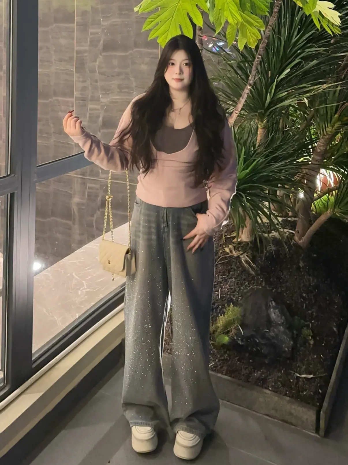 大码轻奢，走路带闪。