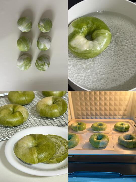 绿油油的翡翠贝果🥯