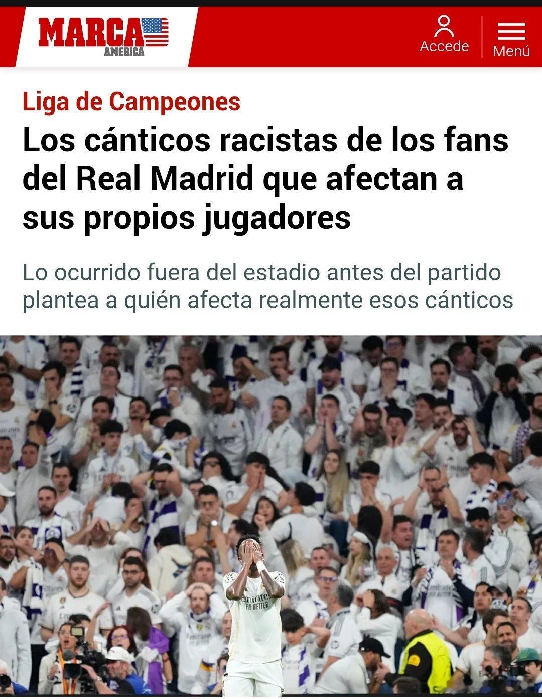 🚨【歐冠對手動態】［Marca］：皇家馬德里球迷發出反伊斯蘭的口號❗❗❗受影響