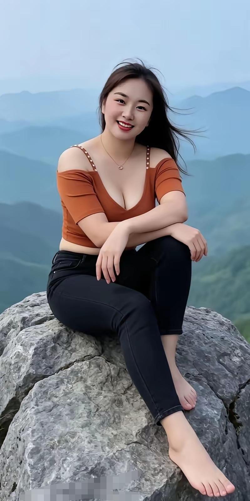 风景美人也美
