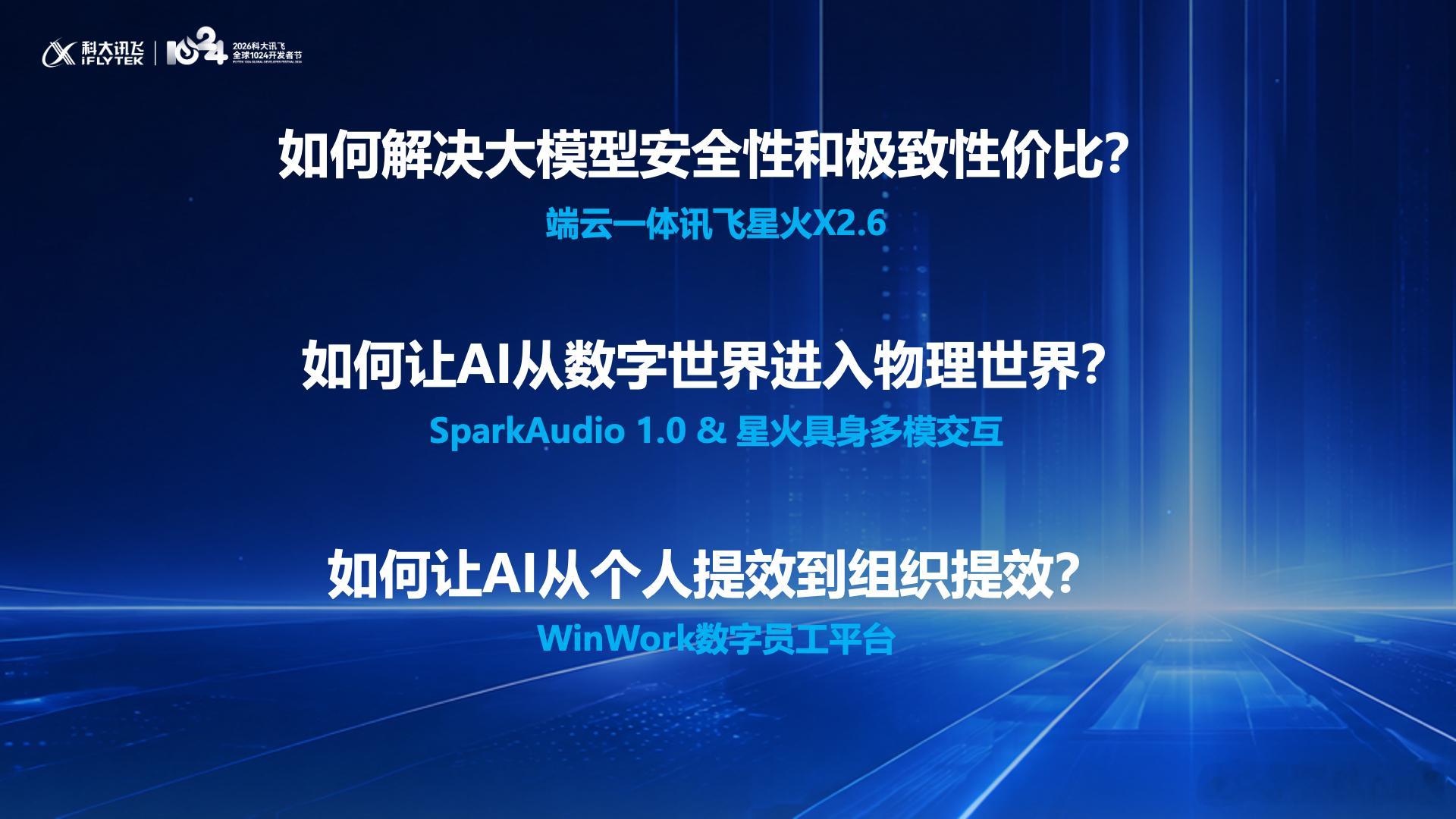 2026科大讯飞全球1024开发者节刘庆峰演讲实录来了🌹 ​​​