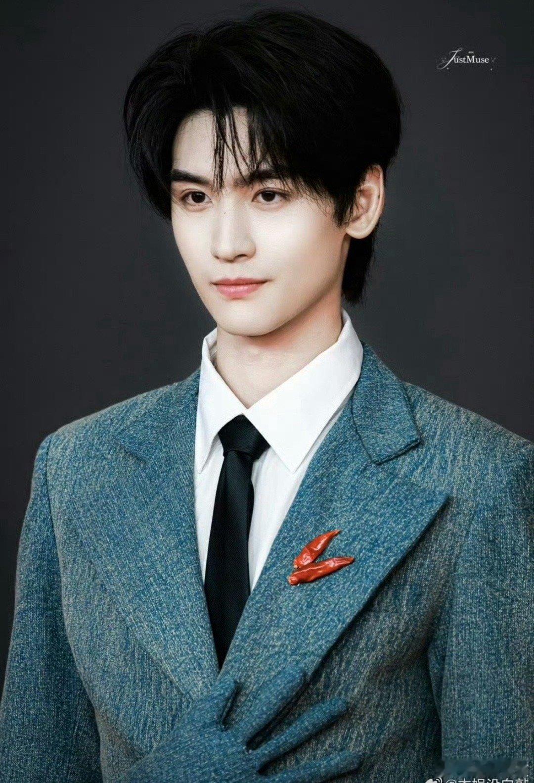 黄俊捷的胸针是辣椒光顾着看脸了竟没发现黄俊捷的胸针是个小辣椒🌶️，还有设计感，