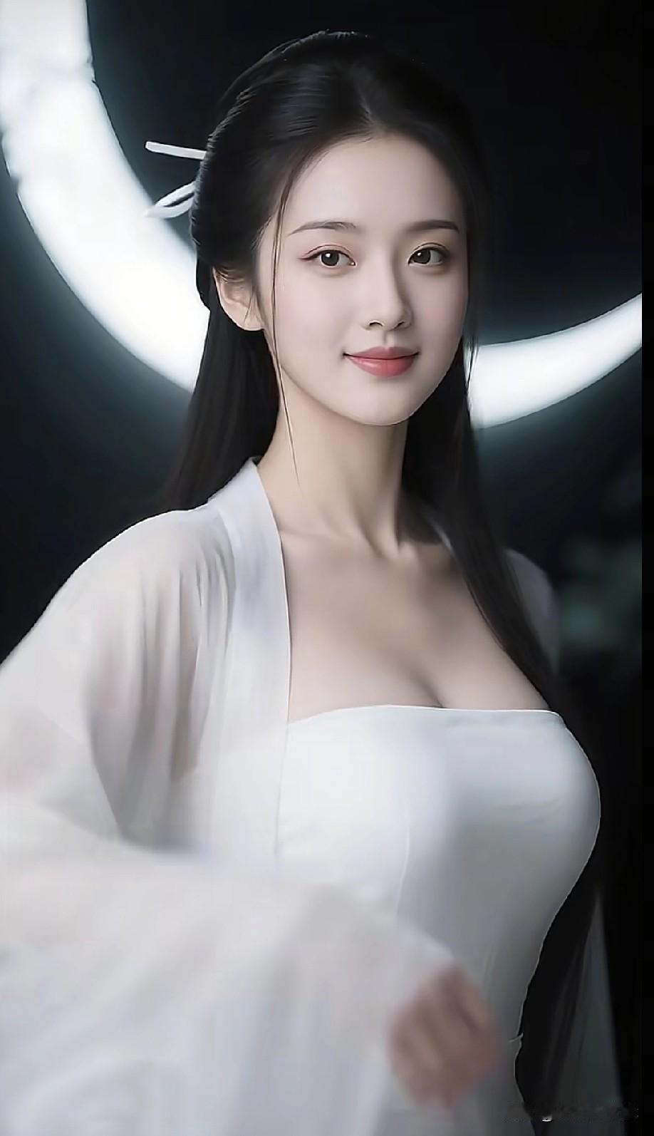 [看]借图打个招呼[看]  “仙气飘飘的汉服少女，温柔如水”🌙温婉古风小仙女 