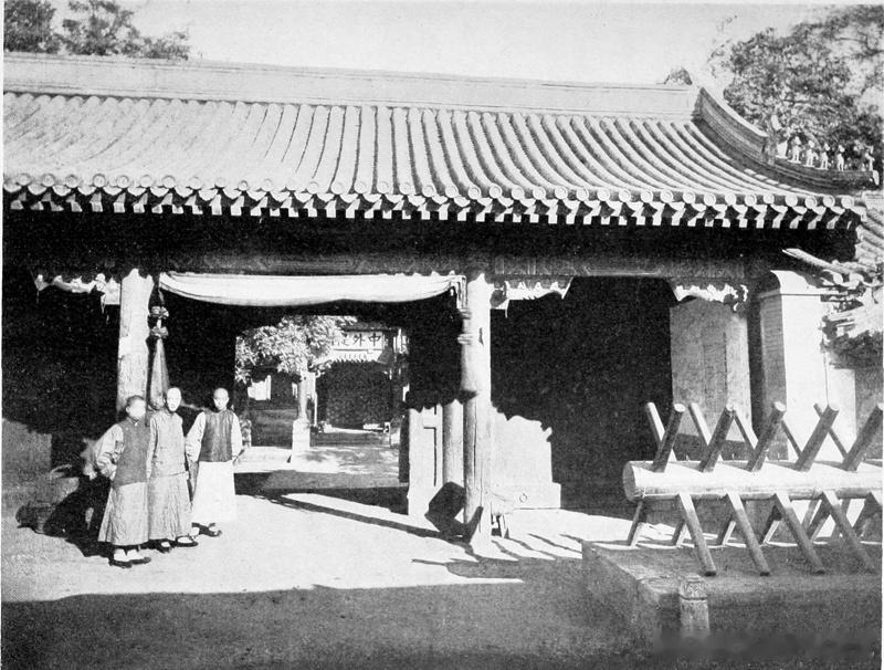 1910年北京总理衙门内景老照片 老北京