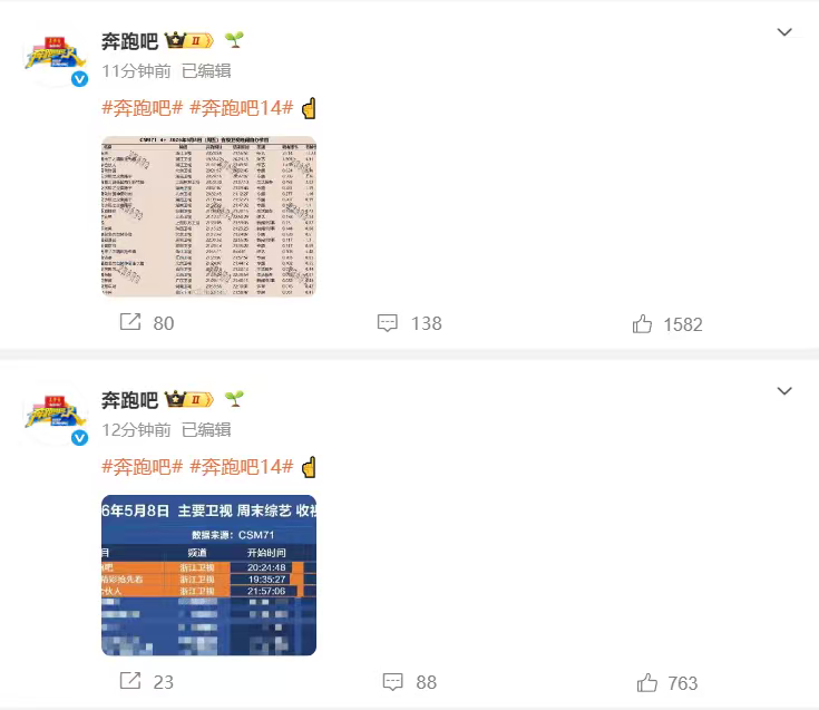 跑男破防了 跑男破防了，连发四条证明自己的热度  咱就说奔跑吧作为国民级综艺，真