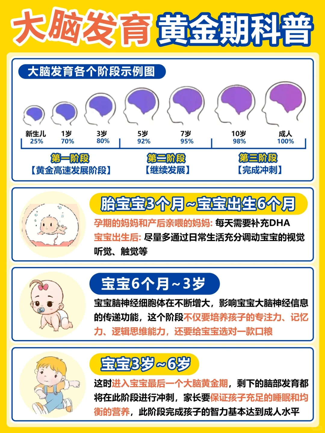 抓住0-3岁脑力发育黄金期，跟着做越来越聪明