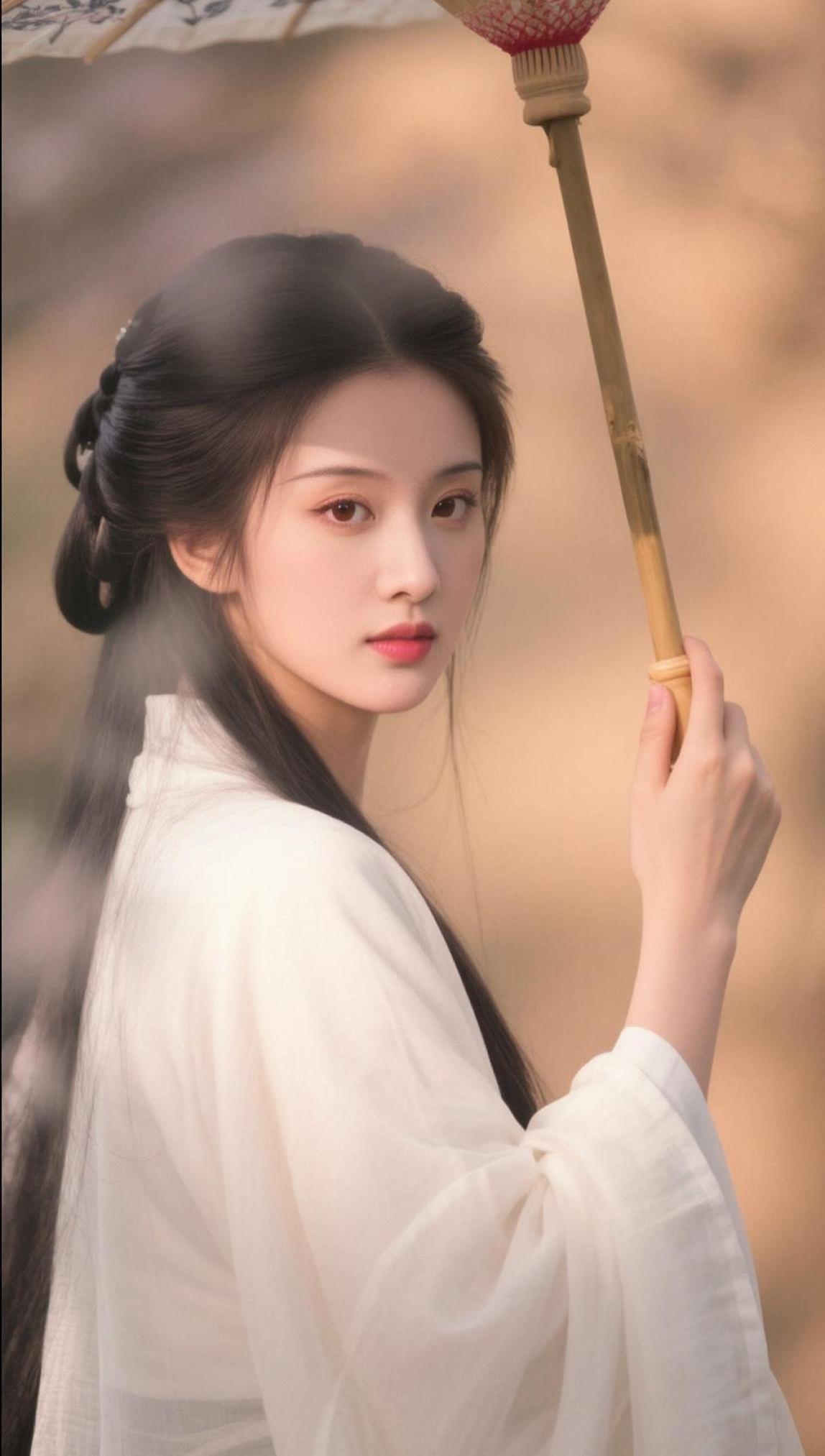 AI古风伞下写真 抖音ai创作