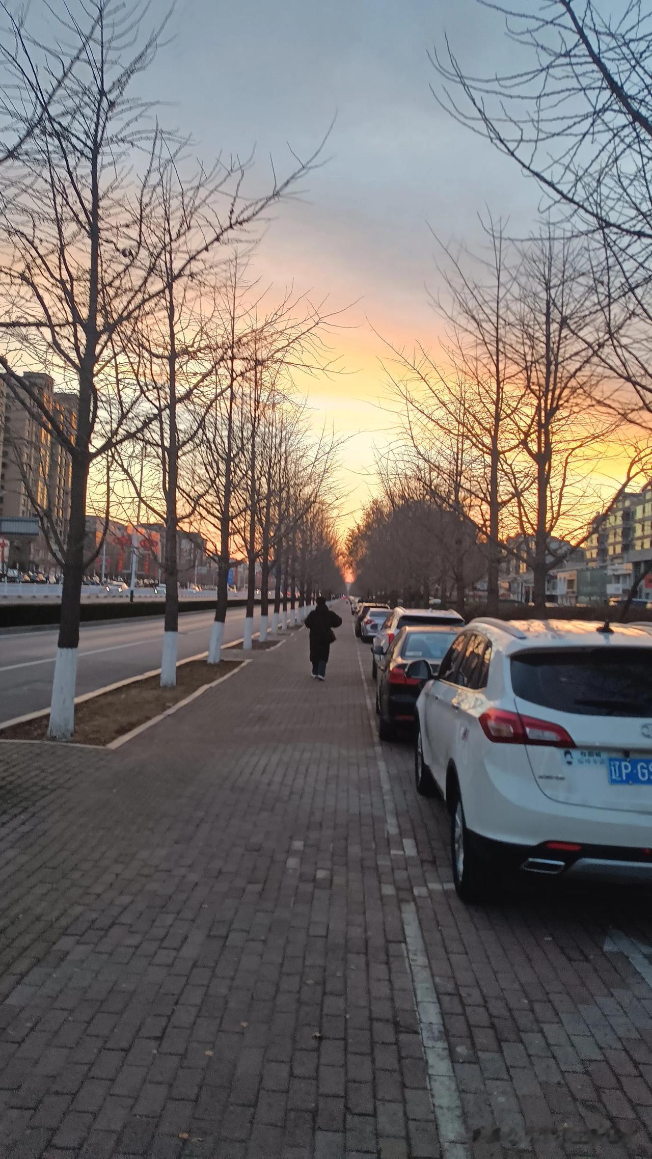 落日夕阳下