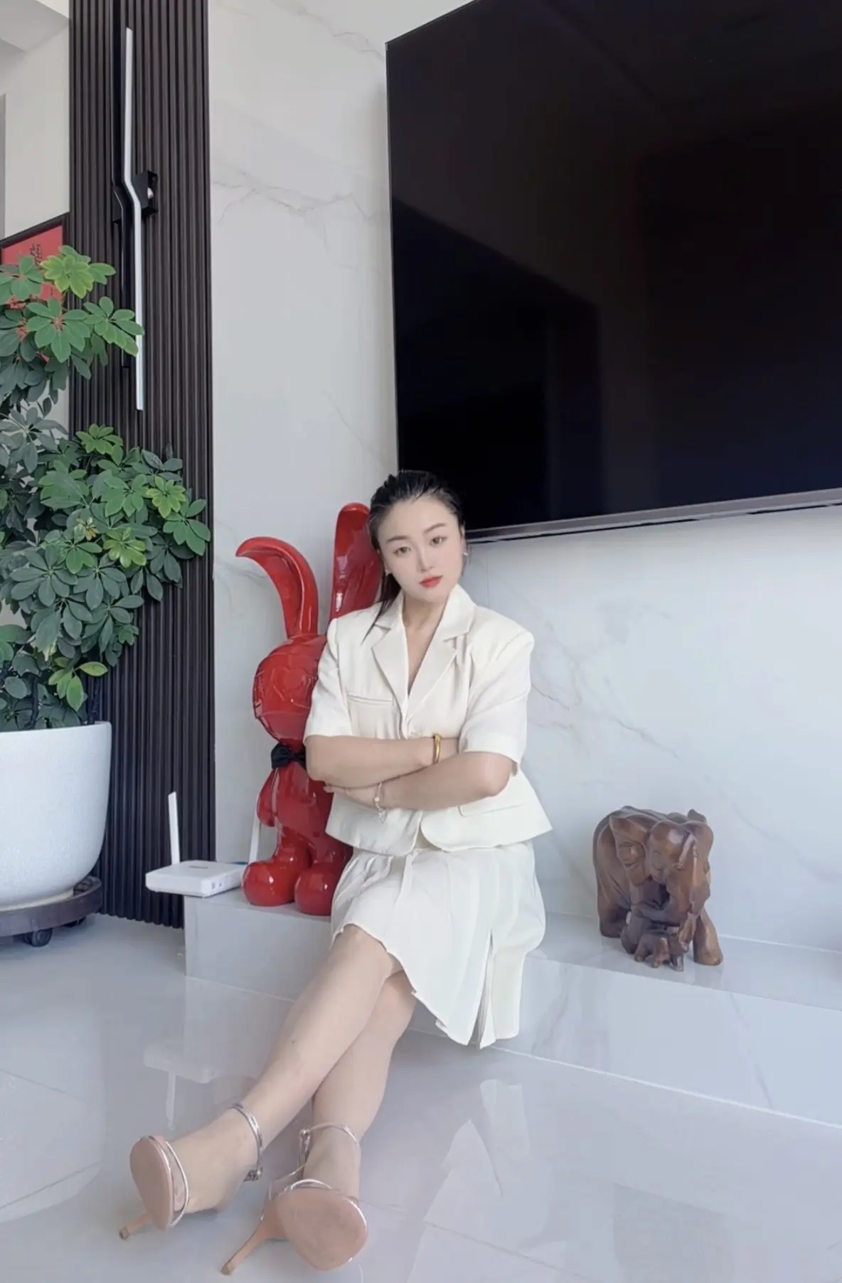 气质白色系穿搭