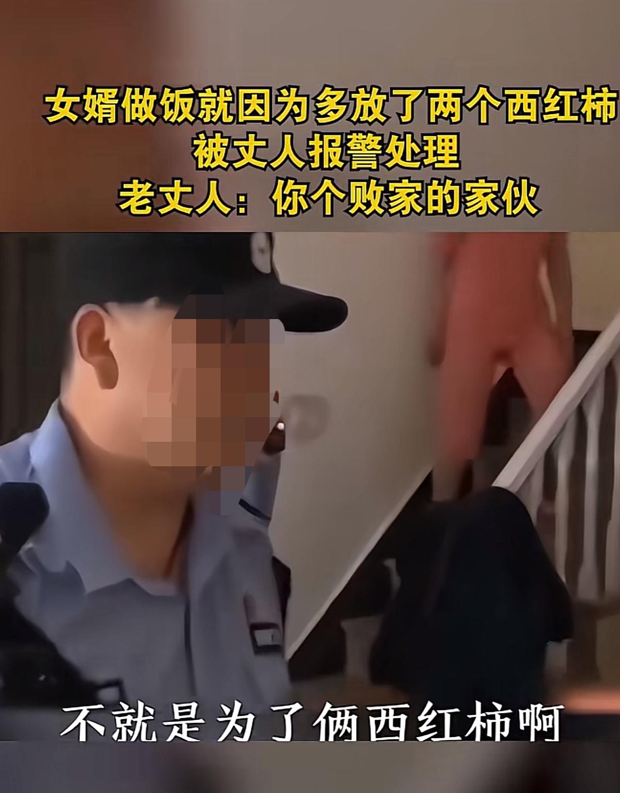就因为做饭多放两个西红柿，老丈人直接报警把女婿告了！因为女儿说了他一句，又把女儿