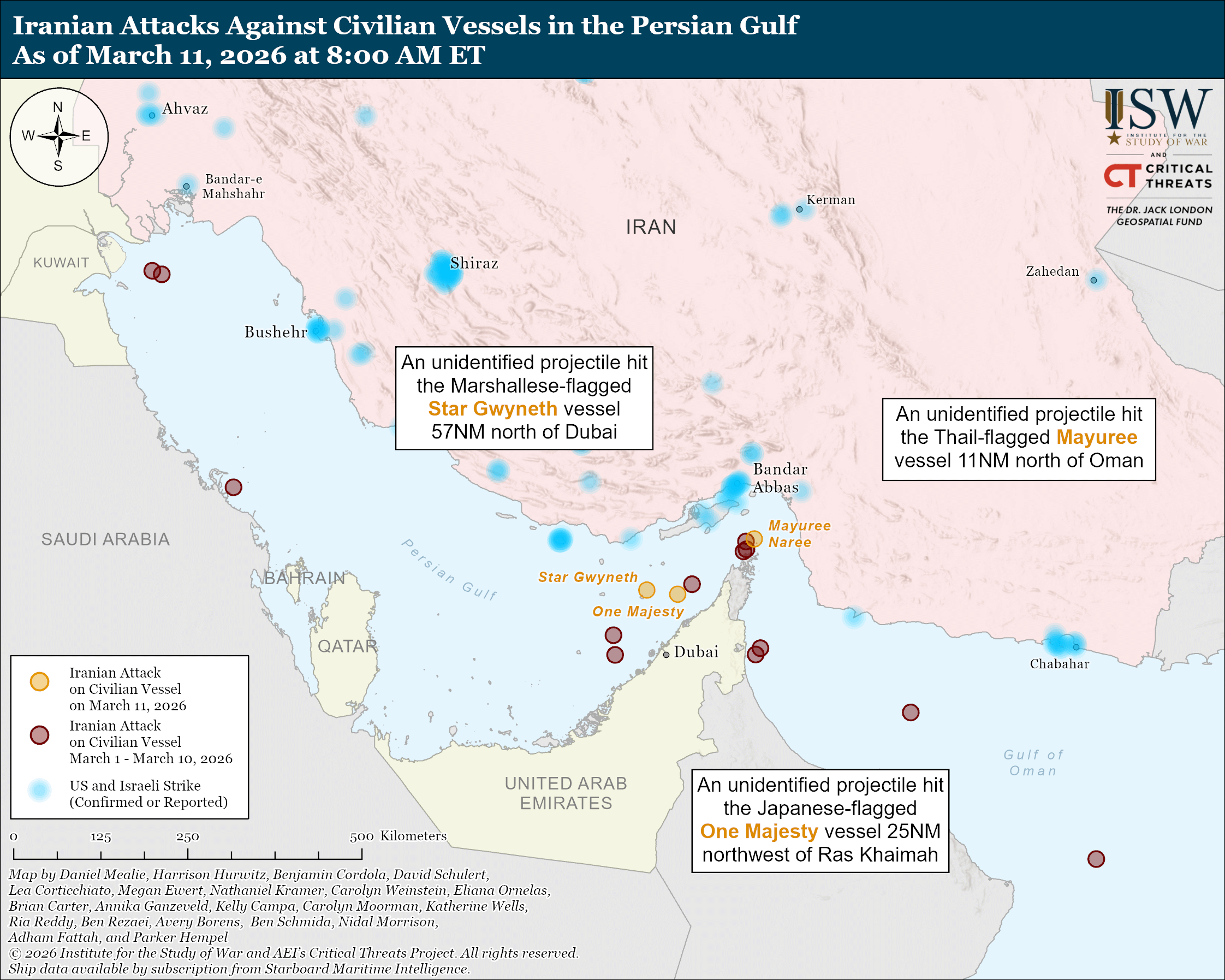 ISW消息：伊朗在霍尔木兹海峡布设的水雷不足10枚。伊朗不愿大规模布设水雷，表明