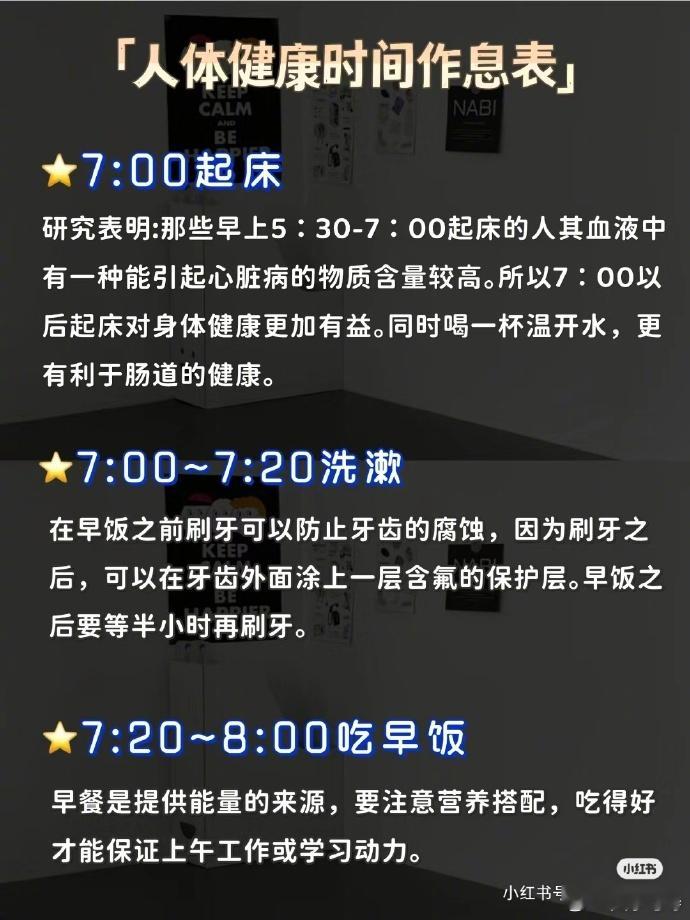 「人体健康时间作息表」 ​​​