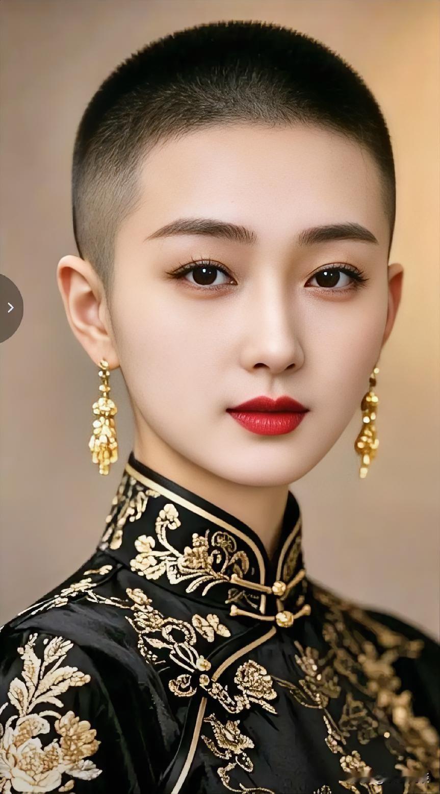 惊艳的短发造型，复古旗袍，尽显东方韵味！