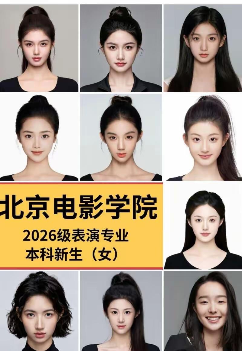 北京电影学院2026级新生，脸型同质化太严重了，大家都是这审美？这脸型好看个啥呀