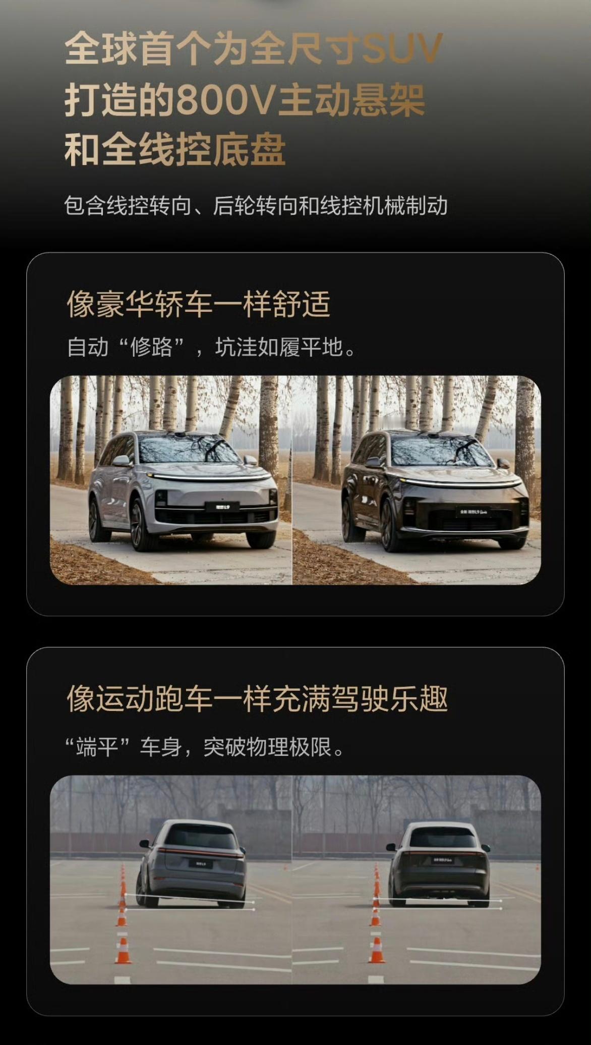 在展示全新 L9 800V 主动悬架表现的 Demo 里，理想没用什么某 X 车