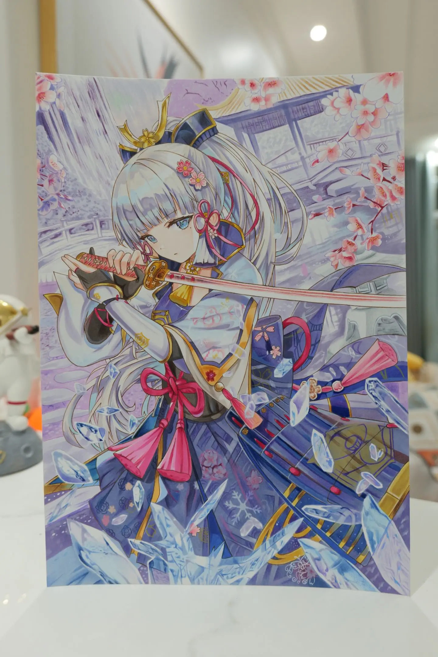 原神神里绫华画完啦。一次性放出所有绘画过程图。