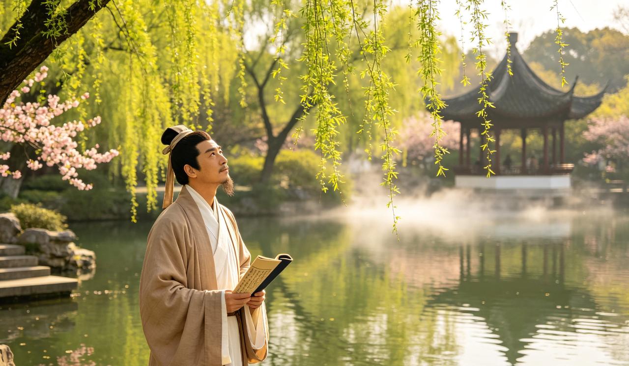 贺知章一生幸运，功成名就，成功避开一切挫折，但他能留名青史却靠一首《咏柳》。这首