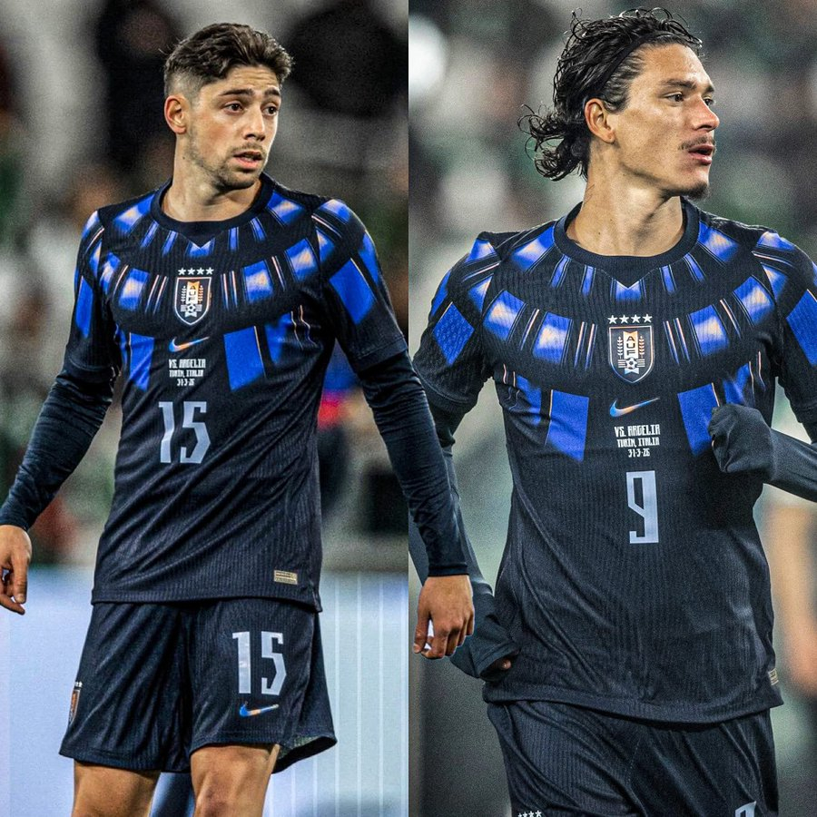 乌拉圭2026年世界杯客场球衣简直太惊艳了。 