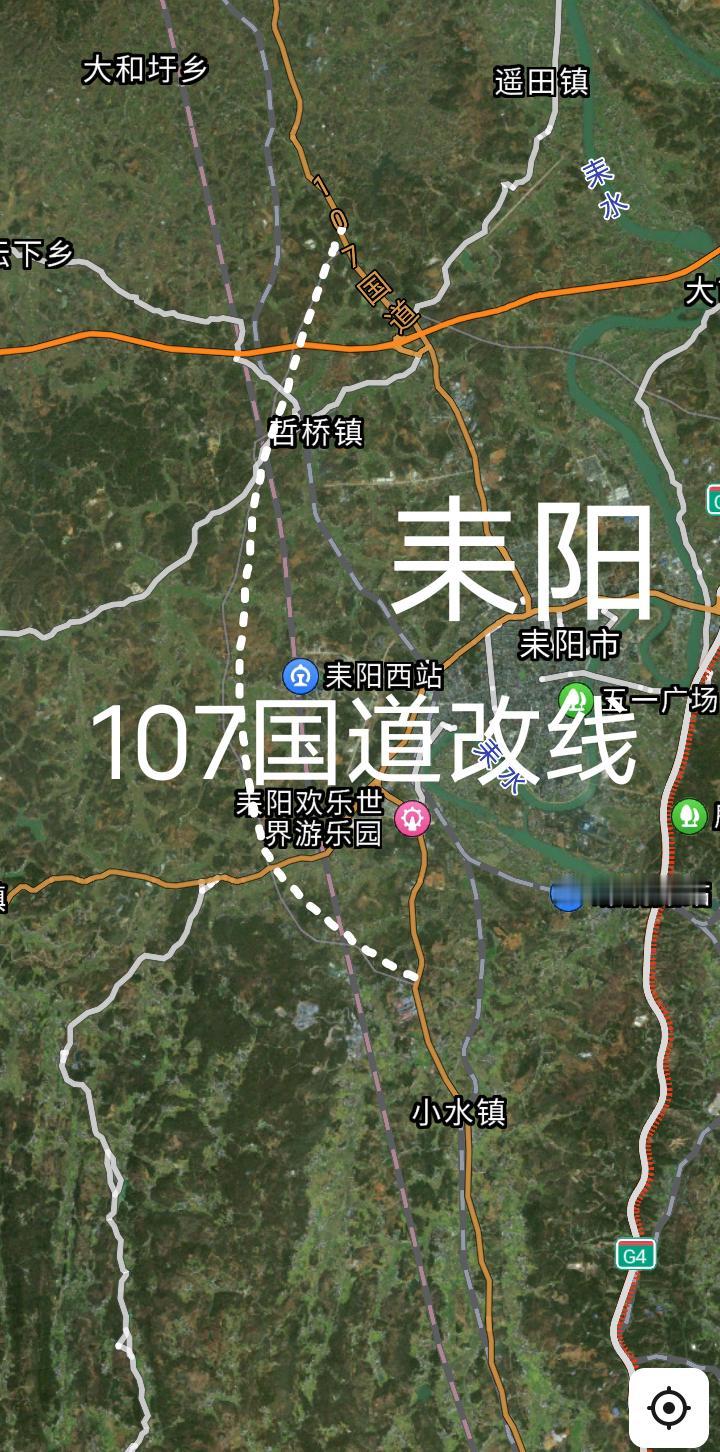 好消息，衡阳耒阳107国道改线工程(一级公路)控制性工程跨京广铁路全长约471米