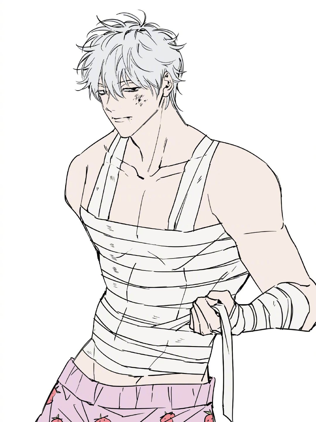 银魂 坂田银时 好有魅力的男角色！（绘：_ichigo1010） ​​​
