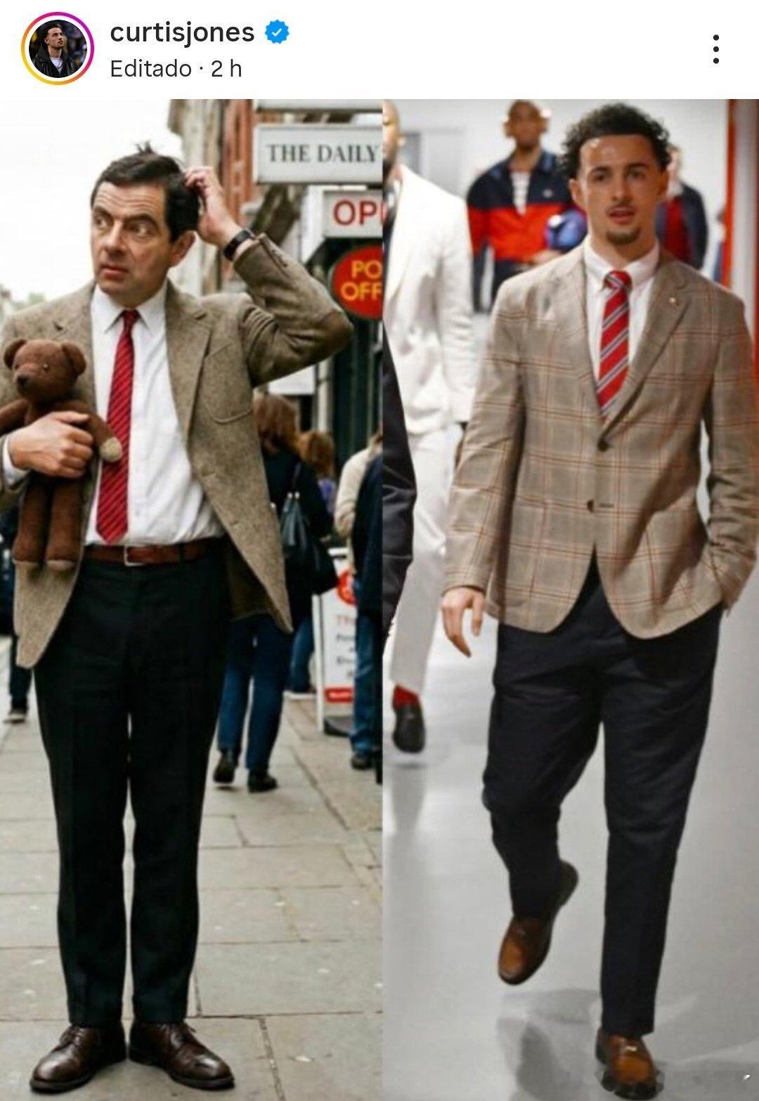 琼斯ins调侃他的衣服像憨豆 