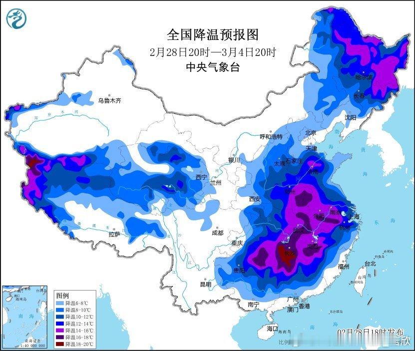 【寒潮预警——气温再次大转折】今天轰轰烈烈的大回暖继续，有21个省会首府直辖市气