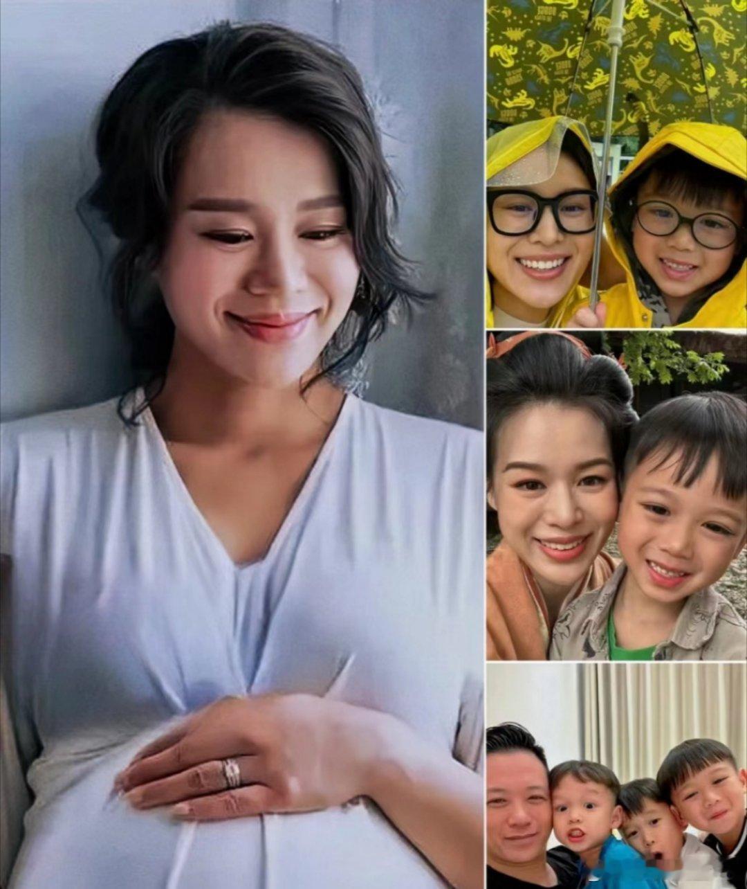 有传胡杏儿怀四胎了，不知真假？这也证明她确实很幸福，为了爱会生，已有三个可爱儿子