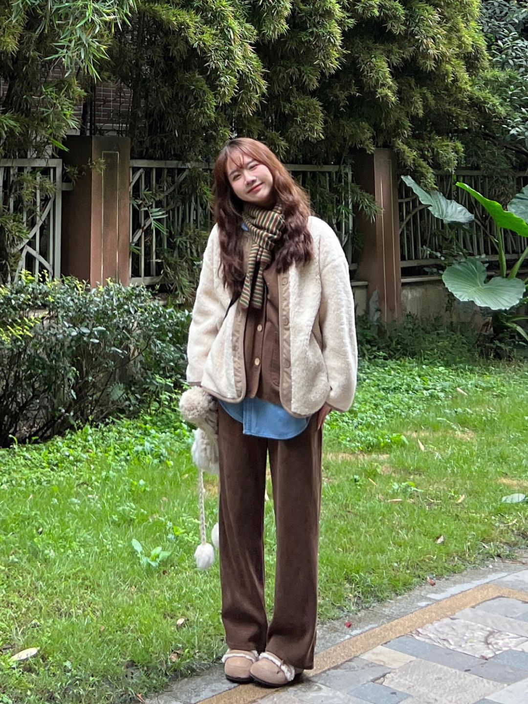 🍂秋冬保暖实用不露腿~羊羔毛外套有点可爱！