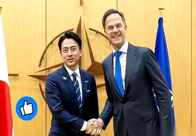 7月22日，布鲁塞尔北约总部。日本防相小泉进次郎当着北约秘书长吕特的面，把话筒拽