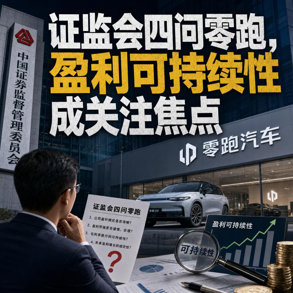 很多人以为零跑去年刚摘下新势力"第二家盈利车企"的帽子，就稳了。
但证监会的四道