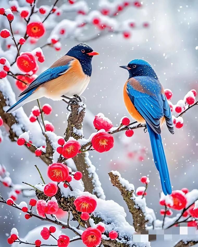 七绝 春约
又赴春约雪下梅，
芸窗偶见燕双飞。
多情岁月无情酒，
花开两朵沁心扉