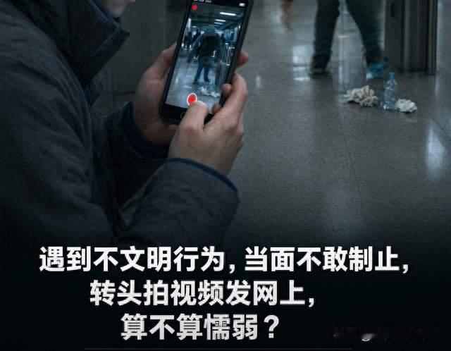 遇到不文明行为，当面不敢制止，转头拍视频发网上，算不算懦弱？
