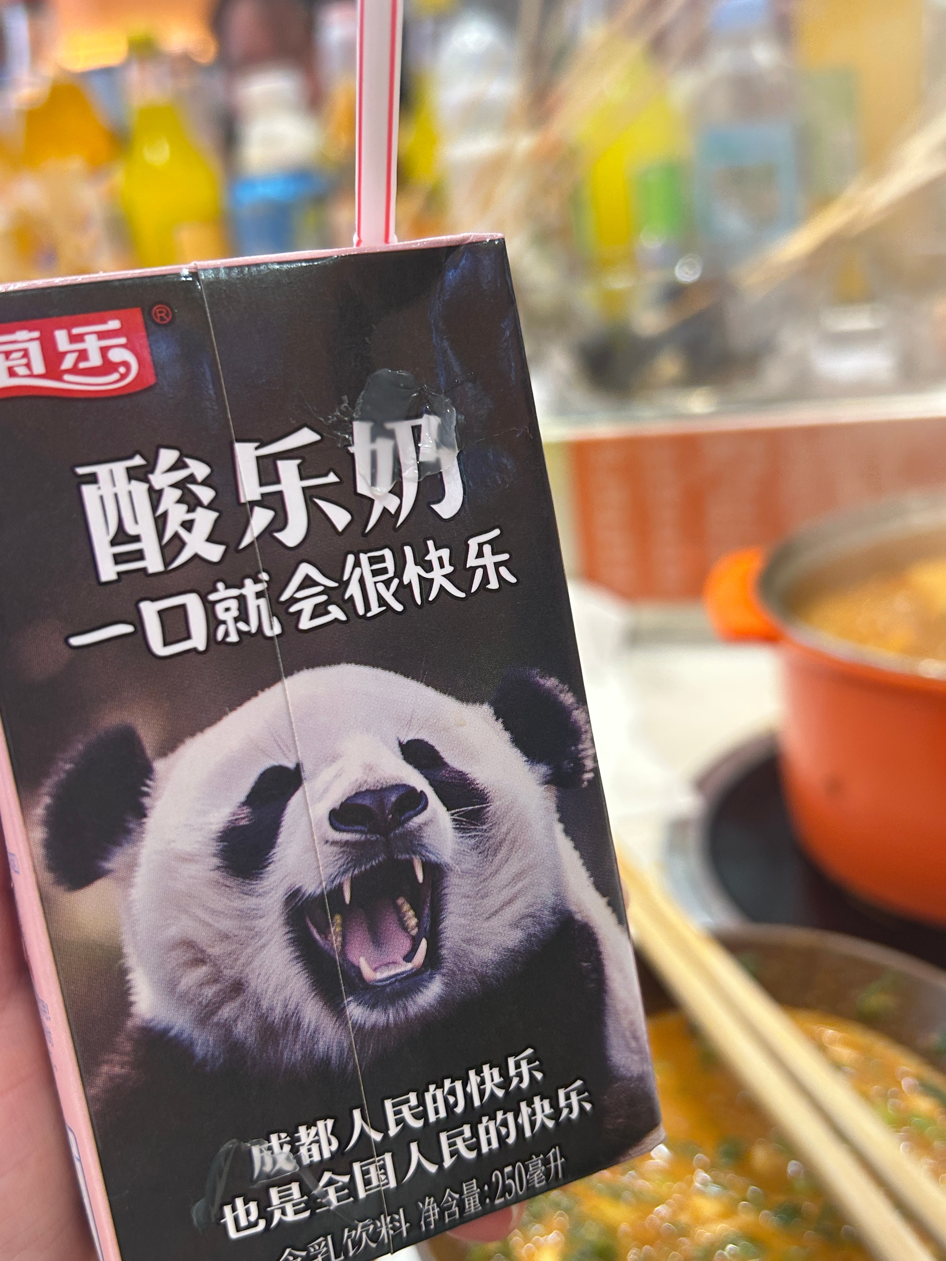 和娃吃了小火锅🍲太阳正好！把娃送到体育馆了！这一路上把我晒🌞得瞌睡来了！咖啡