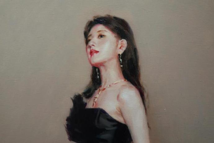 赵露思的肖像油画将在卢浮宫展览 青年画家王崇全创作的赵露思肖像油画《赵女士的肖像
